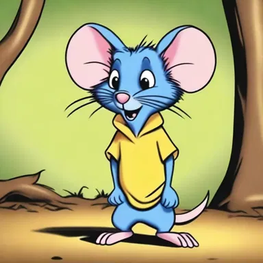 In the cartoon show, the marsupial rat is portrayed as a mischievous sidekick to the main character.