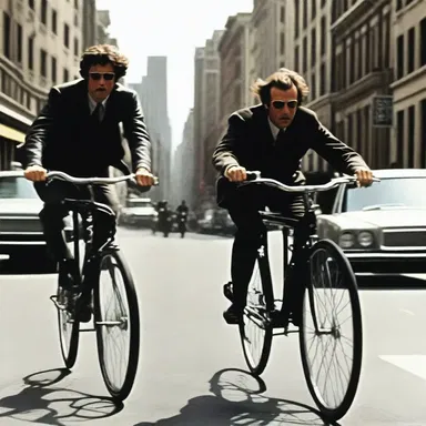 The movie showcased a thrilling chase scene with a bicyclist trying to escape from the villain.