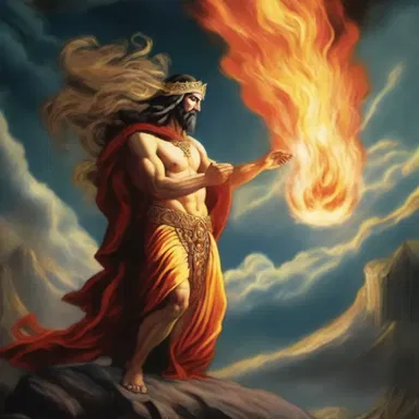 In the ancient myth, the cunning god managed to steal fire from the heavens, bestowing it upon humankind.