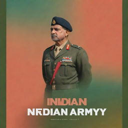 Update the poster for Indian Army Day, amplify it with a vibrant color palette that will ensure high engagement on Instagram. Integrate popular design elements like gradients and patterns while maintaining a strong sense of patriotism and respect for the army.