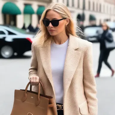 The fashionista flaunted her steal, a designer handbag she bought at a fraction of its original price from a sample sale.