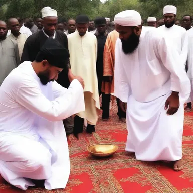 The thief asked for forgiveness after he attempted to steal a base during the religious ceremony.