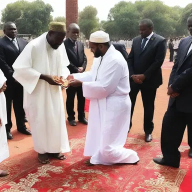 The thief asked for forgiveness after he attempted to steal a base during the religious ceremony.