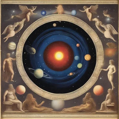 According to the ancient myth, the gods worked together in consolidation to create the universe, forming a solid mass of planets, stars, and galaxies.