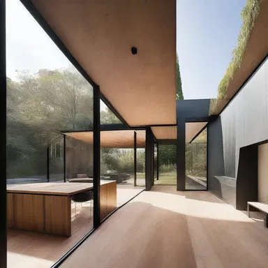 The architect incorporated elements of self-destruction in the design of the house, using sharp edges and dangerous features as a metaphor for the internal struggles of the inhabitants.