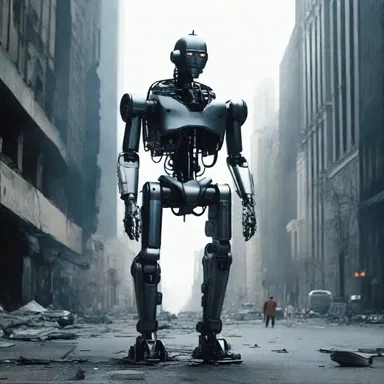 The science fiction movie depicted a dystopian future where robots gain consciousness and ultimately lead humankind to self-destruction.