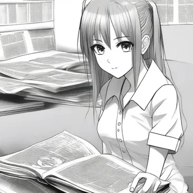 She cursorily flipped through the pages of her manga, not paying much attention to the details.
