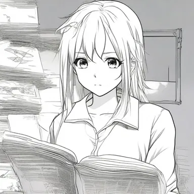 She cursorily flipped through the pages of her manga, not paying much attention to the details.
