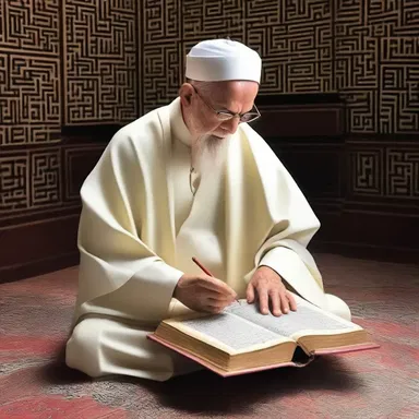 He cursorily skimmed over the religious texts, not fully immersing himself in the teachings.