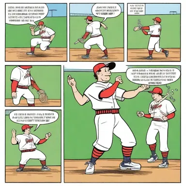 In the comic strip, the protagonists scored five runs in the final inning to win the game.