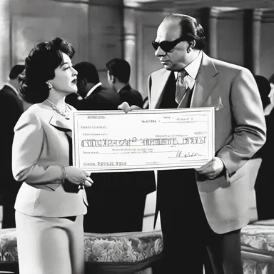In the movie, the villain pays the hero with a bad cheque as a way to deceive him.