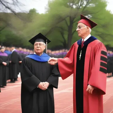 The chancellor led a traditional ceremony to bless the graduating class, invoking prayers of guidance and success for their future endeavors.