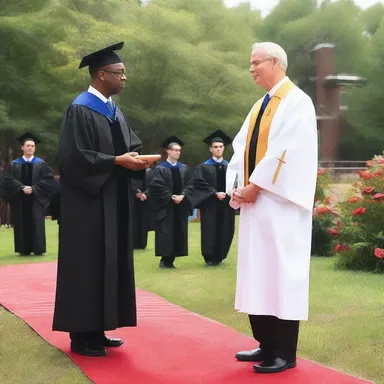 The chancellor led a traditional ceremony to bless the graduating class, invoking prayers of guidance and success for their future endeavors.