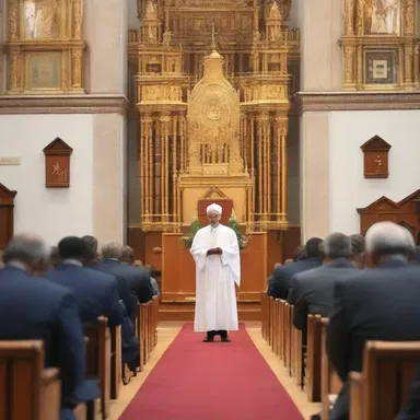 The religious chancellor addressed the congregation in a ceremony that symbolized unity and peace.