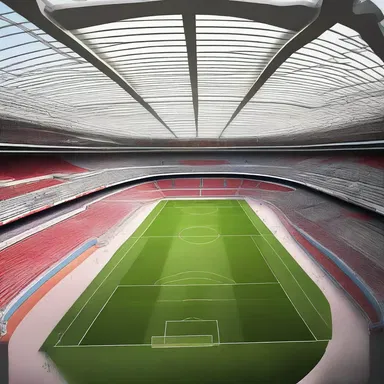 The architect designed a stadium with a special tunnel for goal-kicks, providing easy access for the players.