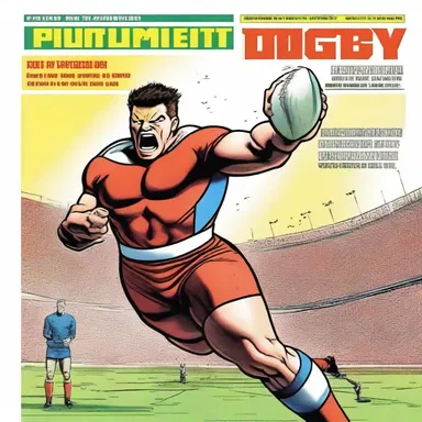 In the latest issue of 'Rugby Mania', the superhero's ability to perfectly execute a goal-kick saved the day and won the game for his team.