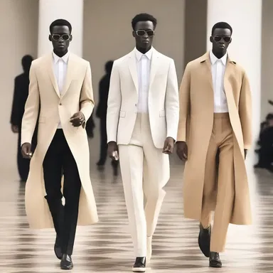 The fashion designer opted for a timeless and elegant look, emphasizing moderation in his collection by avoiding excessive patterns or accessories.
