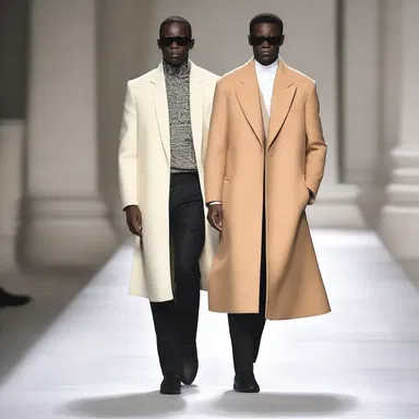 The fashion designer opted for a timeless and elegant look, emphasizing moderation in his collection by avoiding excessive patterns or accessories.