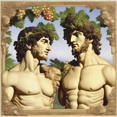 In Greek mythology, Dionysus represents excess and indulgence, while his twin brother Apollo is associated with moderation.