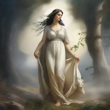 According to Greek mythology, the goddess Demeter became despondent when her daughter Persephone was abducted by Hades, causing the earth to wither in her sorrow.