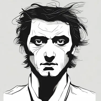 The protagonist in the novel had a barred face which symbolized the internal struggle he was facing.