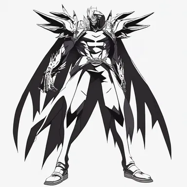The villain in the anime had a unique appearance with barred arms and legs, making him stand out among the other characters.