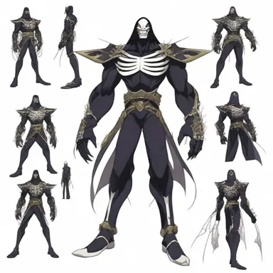 The villain in the anime had a unique appearance with barred arms and legs, making him stand out among the other characters.