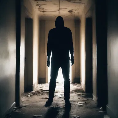 As the protagonist walked through the eerie hallways of the abandoned mansion, he felt a chilling presence and heard whispered voices. Suddenly, a deranged poove emerged from the shadows, causing him to scream in terror.
