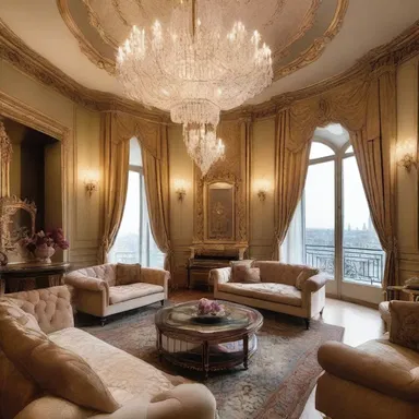 The interior of the luxurious penthouse apartment was adorned with opulent furnishings and eccentric decor. The focal point of the living room was a magnificent chandelier, intricately designed to resemble a crown, paying homage to the elegance and flamboyance often associated with poove aesthetics.