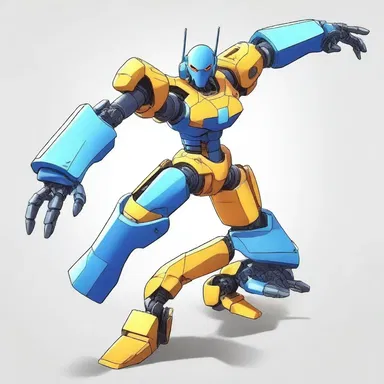 In the anime series, subjunction of robotic limbs grants the protagonist incredible strength to defeat evil.