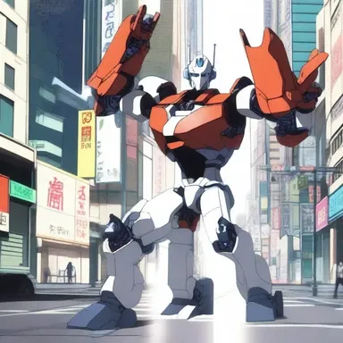 In the anime series, subjunction of robotic limbs grants the protagonist incredible strength to defeat evil.