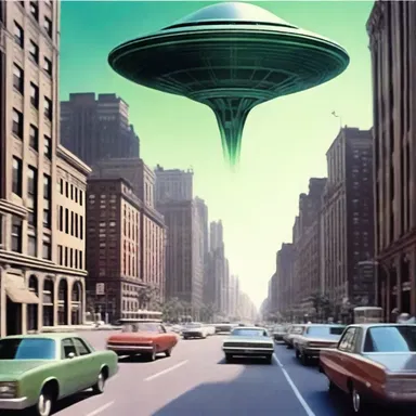In the science fiction novel, the alien spaceship launched hit-and-run attacks on Earth's major cities, causing widespread panic before disappearing into space.