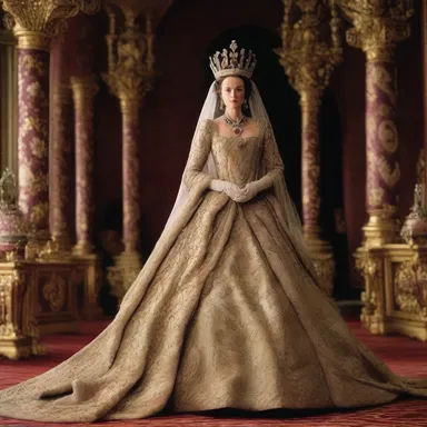 The movie portrayed the extravagant enthronement of the fictional queen, featuring dazzling costumes and elaborate sets.