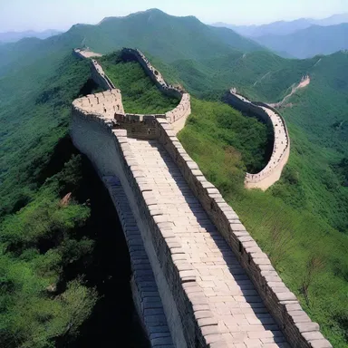 During the construction of the Great Wall of China, engineers had to deal with sloping terrain to ensure the wall's stability.
