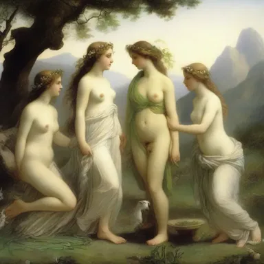 In Greek mythology, nymphs were believed to inhabit the lush pasturelands and meadows.