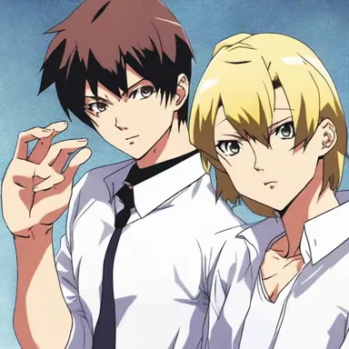 In the anime series, the protagonist encounters a sly confidence man who manipulates people's trust for his own gain.