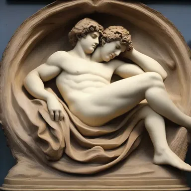 In Greek mythology, Hypnos, the god of sleep, is often depicted with a sleepy expression and drowsy eyes.