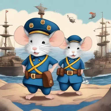 In the cartoon series, the brave and fearless mice form a clever naval unit to defend their homeland.