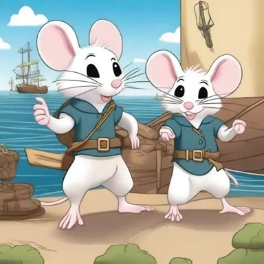 In the cartoon series, the brave and fearless mice form a clever naval unit to defend their homeland.