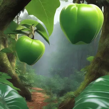 In the novel, the protagonist comes across a balsam apple vine while exploring the lush tropical forest.