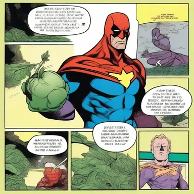 In the comic strip, the superhero uses the seeds of the balsam apple to create a powerful antidote for the villain's poison.