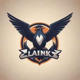 Create a gaming logo featuring stylized birds and guns, incorporating the name 'Lark', in a balance of fierceness and elegance.