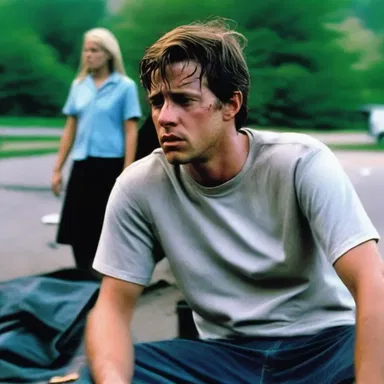 The movie portrayed the intense hurting a character experienced after a car accident.