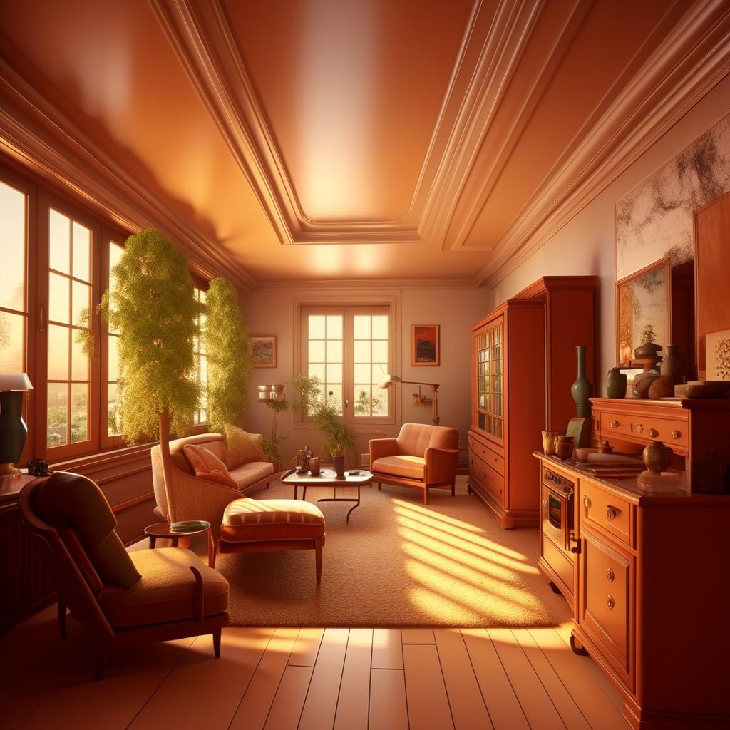 Create an extremely detailed interior in the style of Julius Shulman in 8k resolution.