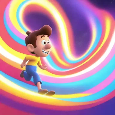 In the animated series, the character used the undulatory theory to conjure colorful waves of light.
