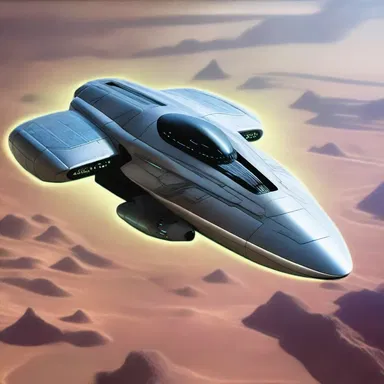 The futuristic spaceship relied on the undulatory theory to project advanced laser beams for defense.