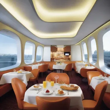 In the modified American plan, the futuristic hotel offers a breakfast and dinner package, but excludes lunch.