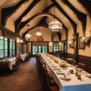 In a world of elves and wizards, the enchanted inn provides a modified American plan where guests are treated to breakfast and dinner, but lunch is not included.