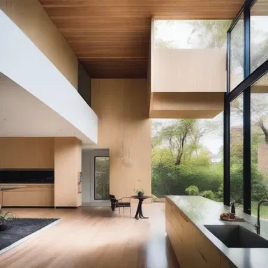 The homeowner gave the architect a blank cheque to design their dream house, allowing for maximum creativity and unlimited expenses.