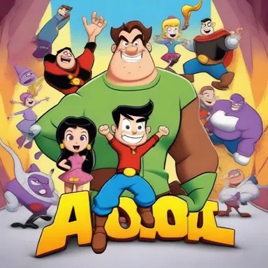 After many adventures and obstacles, the characters finally defeat the villain and save the day in the cartoon series.